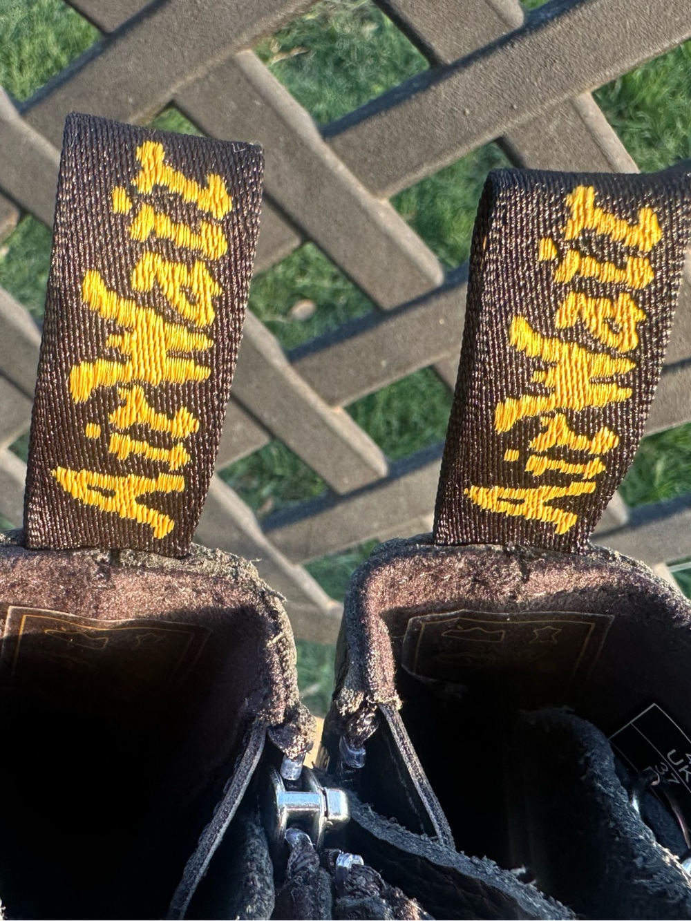Dr. Martens Jadon HDW Black Leather Combat Boots Buckle Lace Up Women's 6 - Picture 12 of 14